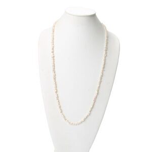 Designer Womens Freshwater Rice Pearl Necklace 32" 28.7g